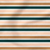 Felicity Stripes (Emerald Caramel) | Stripes and Shapes Fabric Design | Cate and Rainn