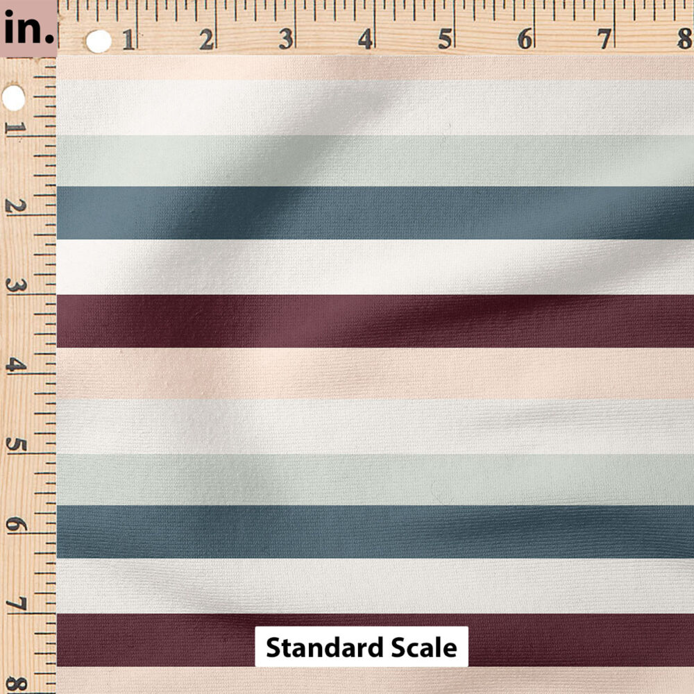 Ruler Scale for Felicity Stripes (Maroon Cream) by Cate and Rainn