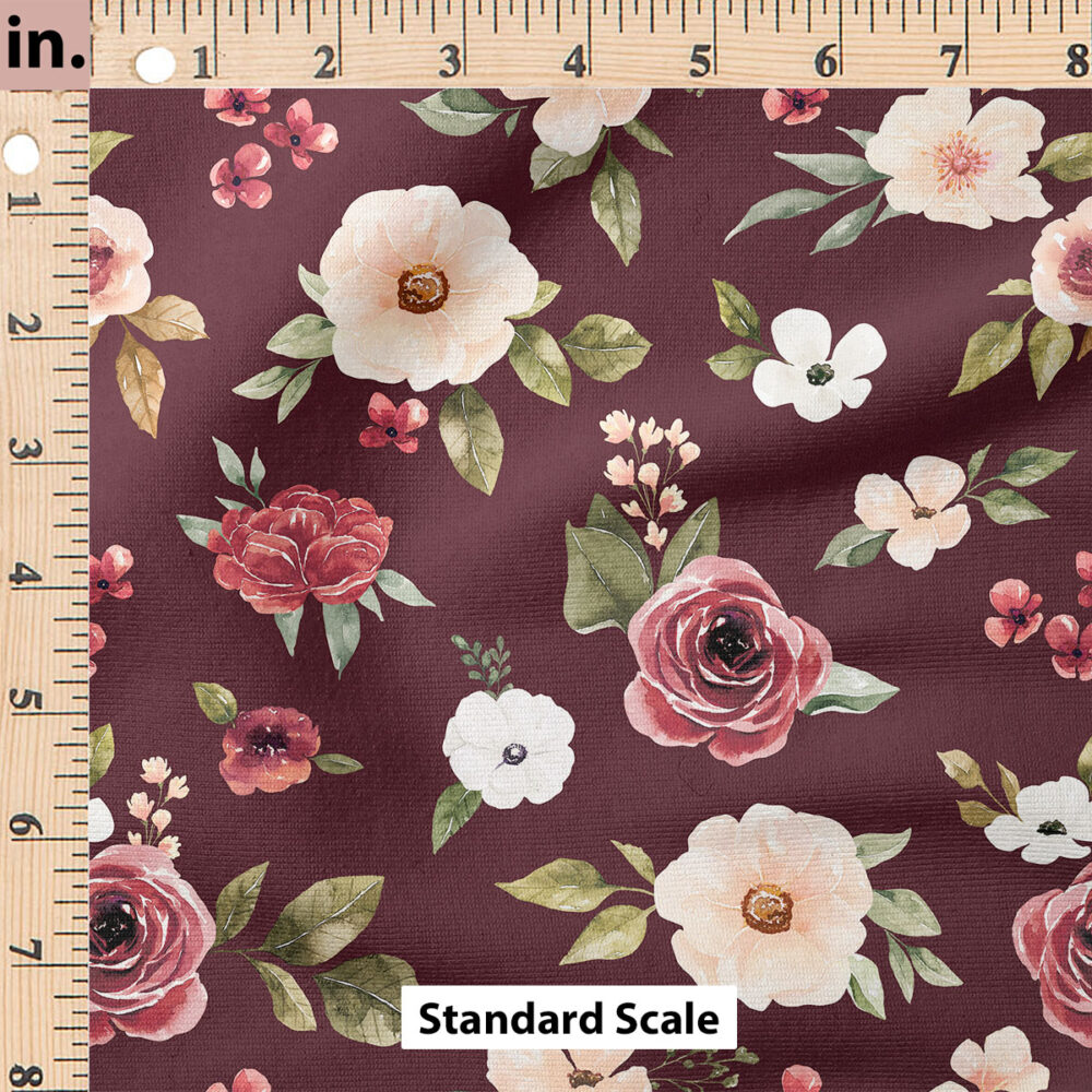 Ruler Scale for Flowers (Maroon) by Cate and Rainn