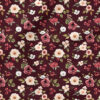 Flowers (Maroon) | Botanical Fabric Design | Cate and Rainn