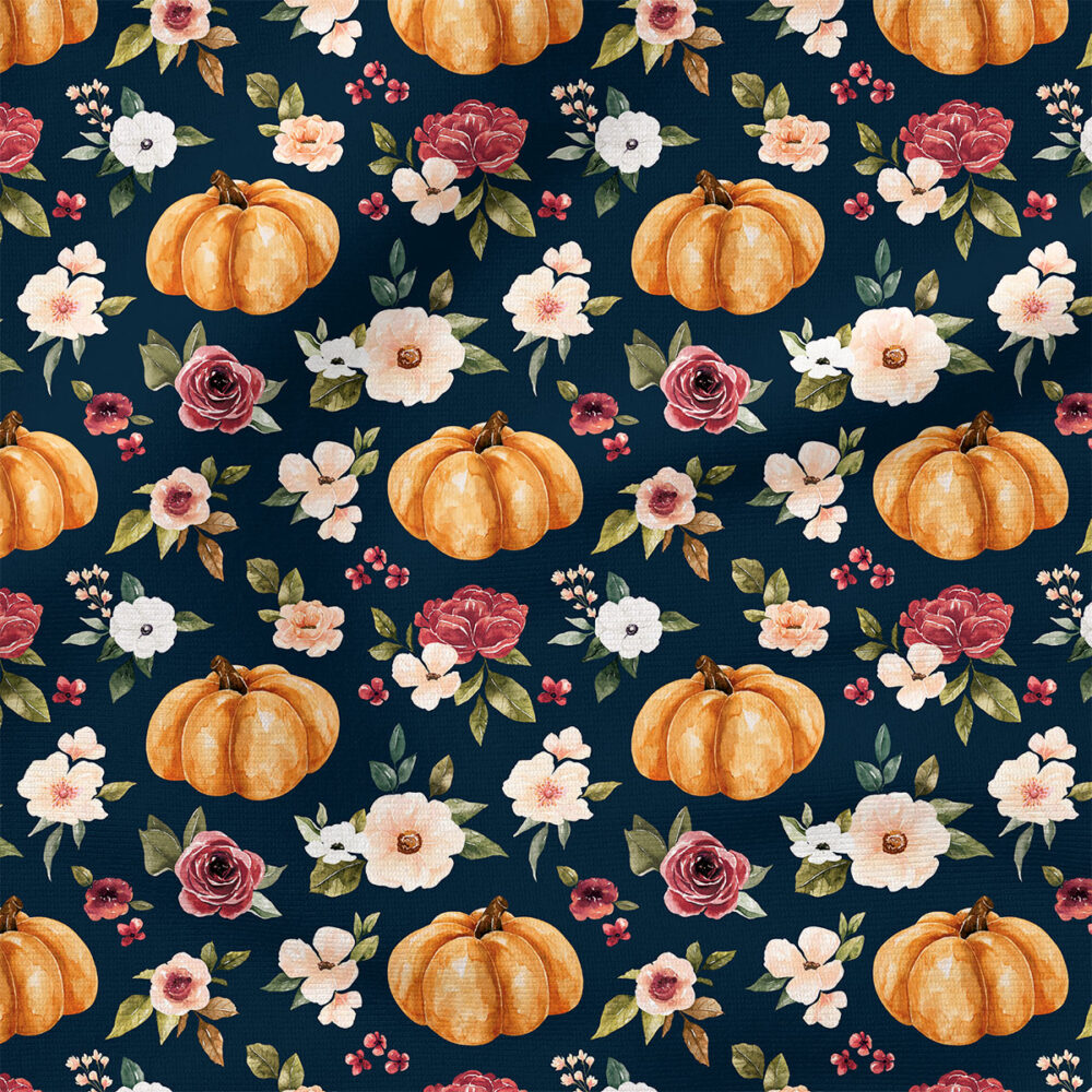 Orange Pumpkin (Navy Blue) | Autumn