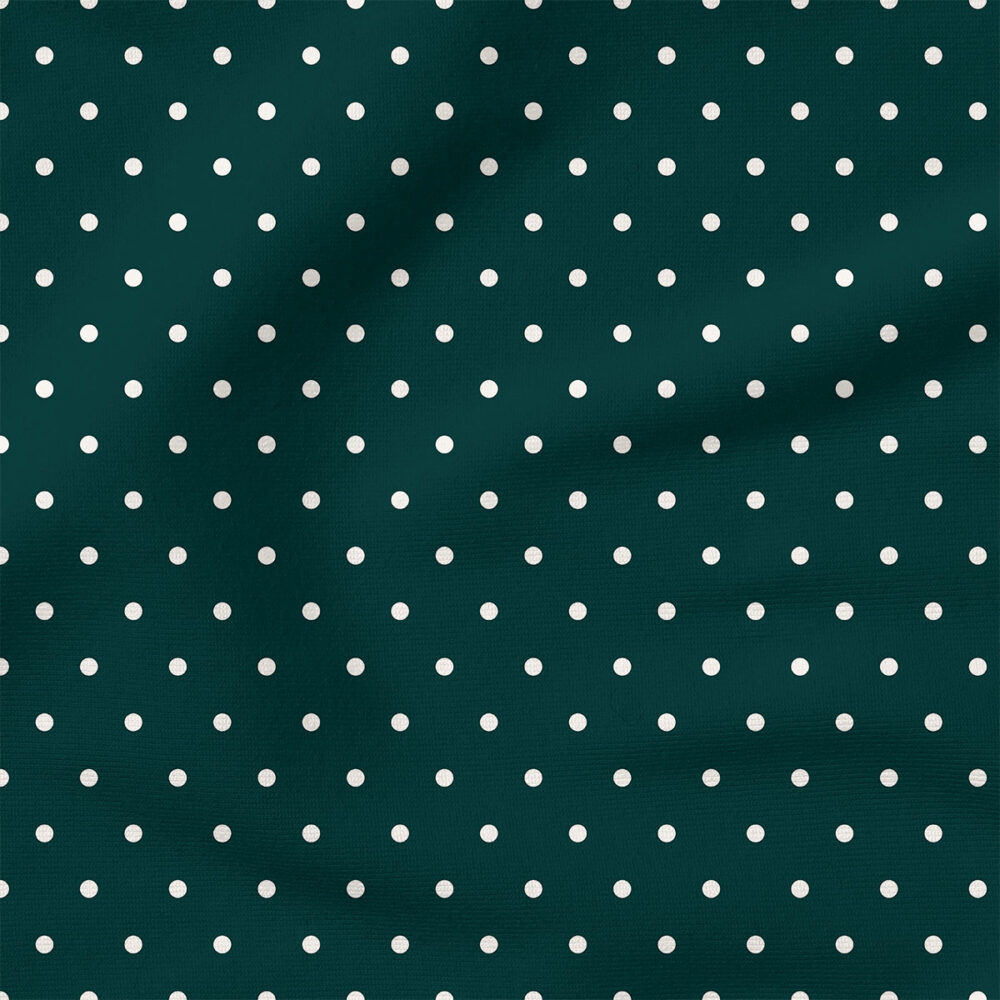 Polka Dots (Emerald) | Stripes and Shapes Fabric Design | Cate and Rainn