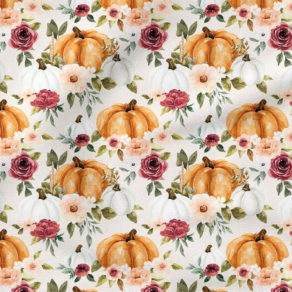 Pumpkin Floral (Cream) | Autumn