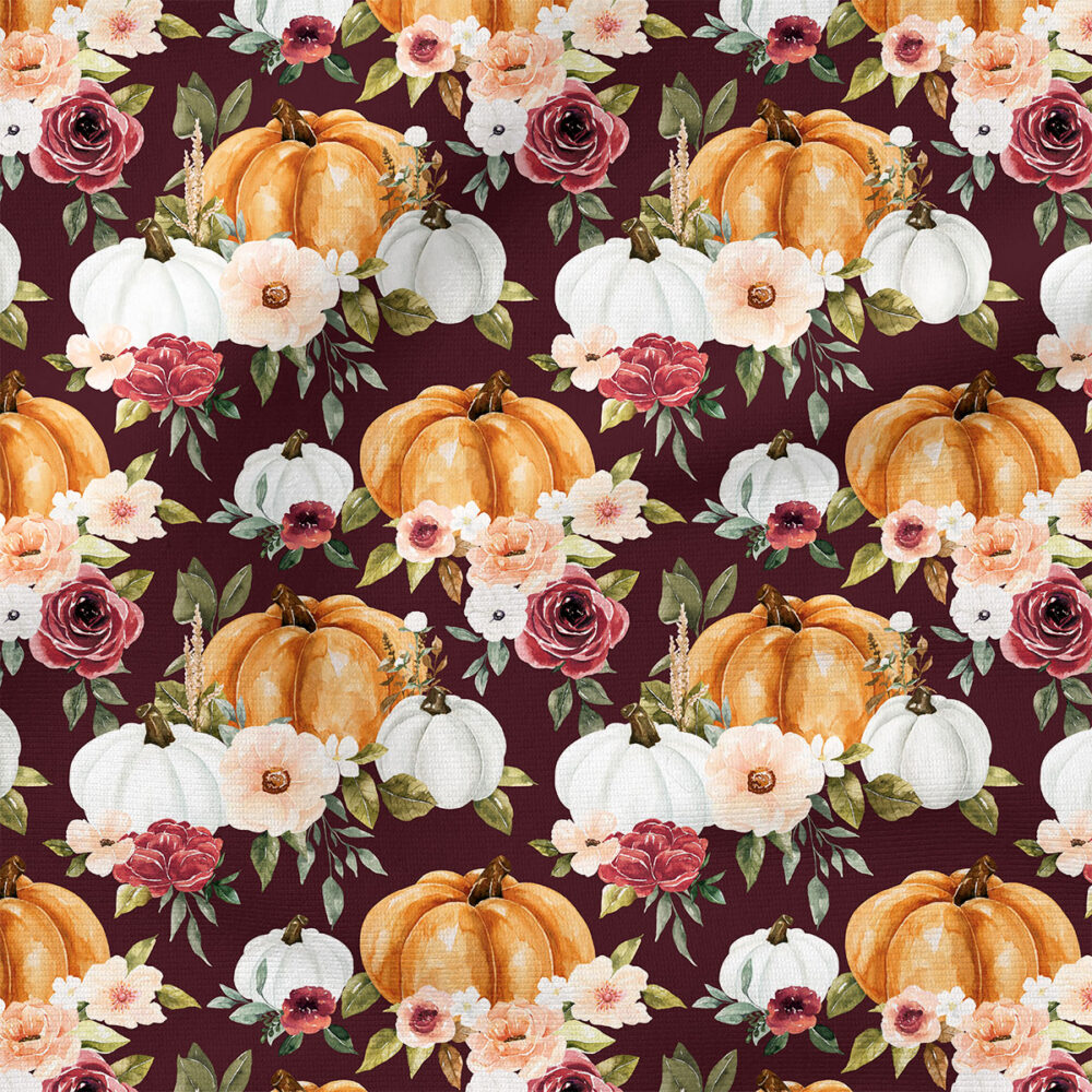 Pumpkin Floral (Maroon) | Autumn