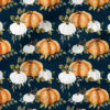 Pumpkins (Navy Blue) | Autumn