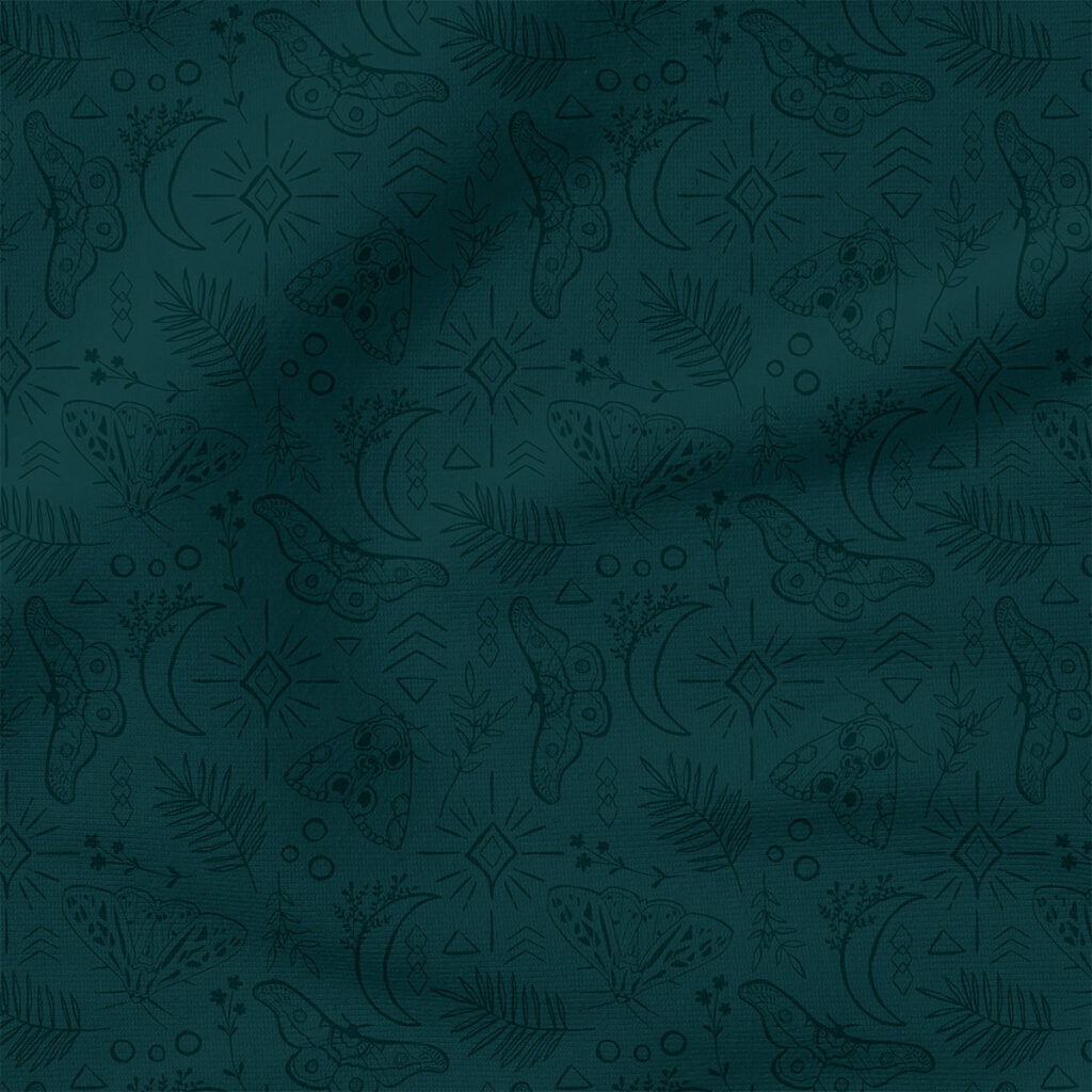 Celestial Moth (Teal) | Botanical