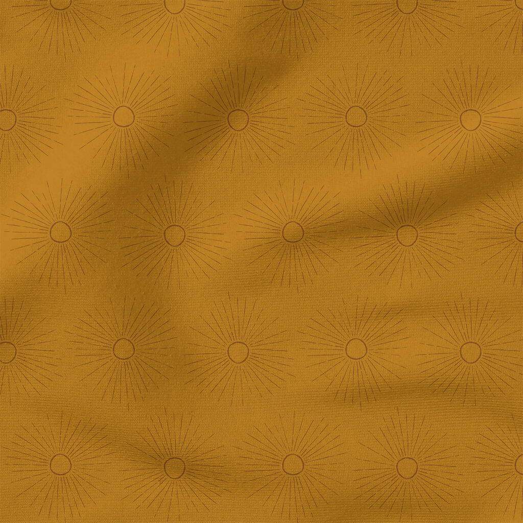 Boho Sunburst (Golden) | Nature Fabric Design | Cate and Rainn