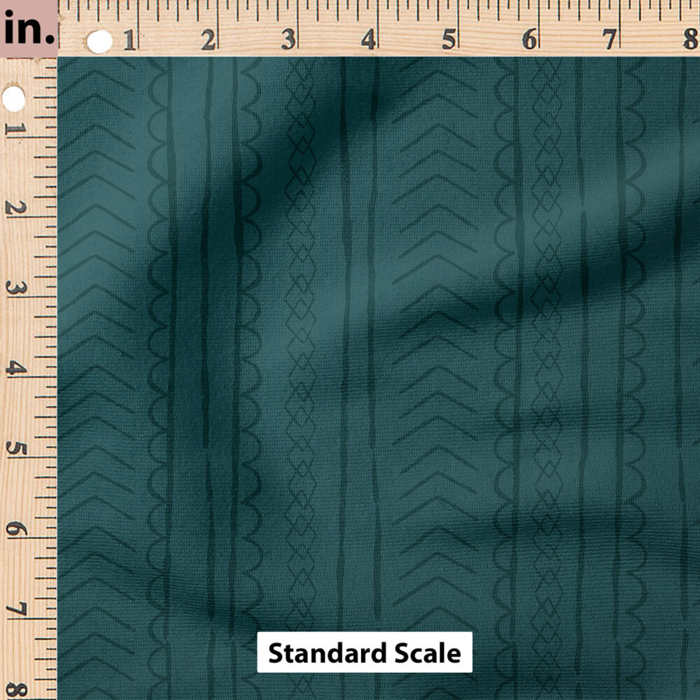 Ruler Scale for Boho Stripe (Navy) by Cate and Rainn