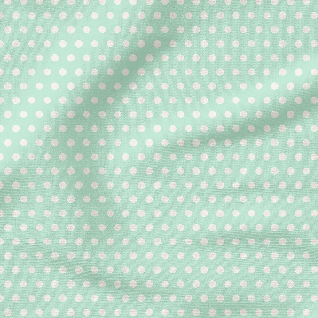 Polka Dot (Mint) | Stripes and Shapes Fabric Design | Cate and Rainn