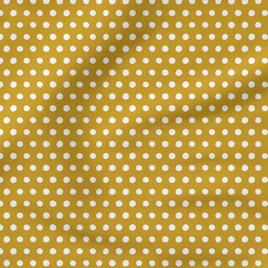 Polka Dot (Yellow) | Stripes and Shapes Fabric Design | Cate and Rainn