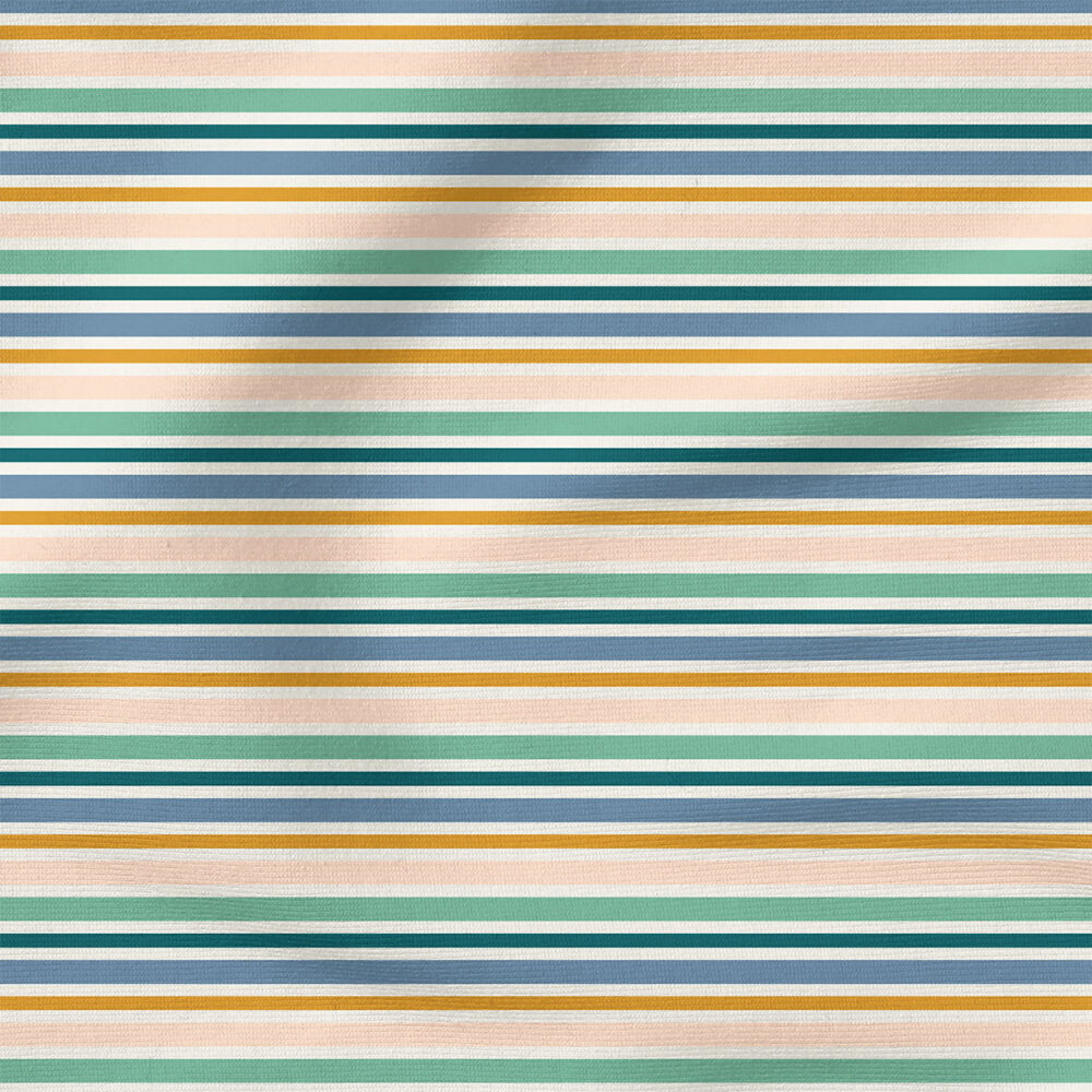 Stripe (Multicolor) | Stripes and Shapes Fabric Design | Cate and Rainn