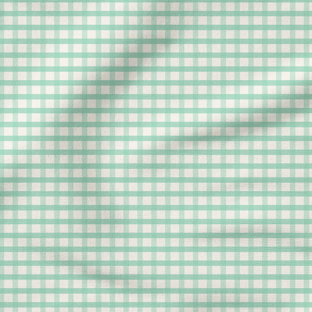 Plaid (Mint) | Stripes and Shapes Fabric Design | Cate and Rainn