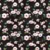 Blush Floral (Black) | Botanical Fabric Design | Cate and Rainn