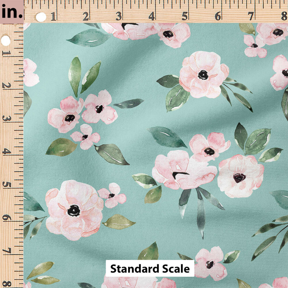 Ruler Scale for Blush Floral (Teal) by Cate and Rainn