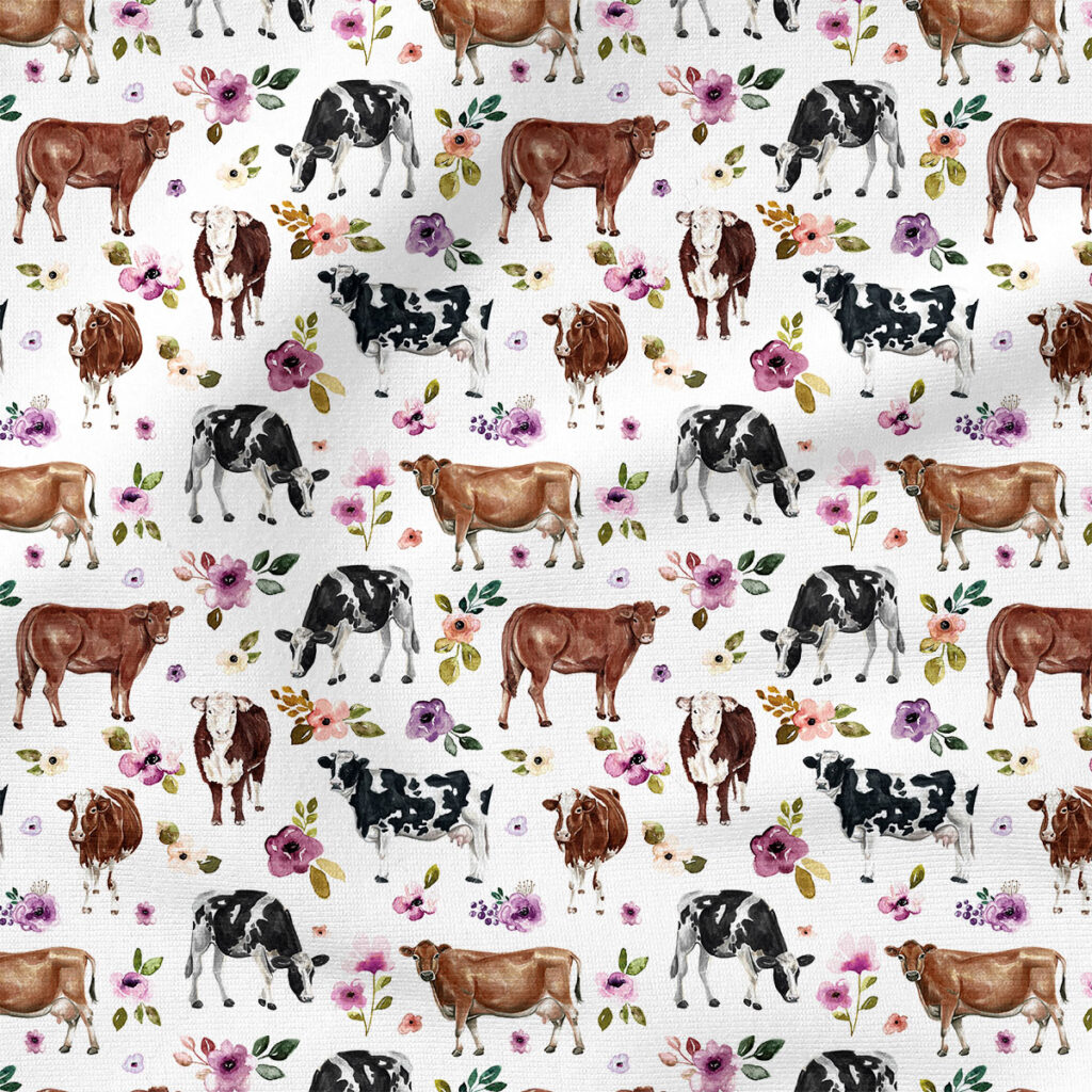 Cow Floral (White) | Botanical