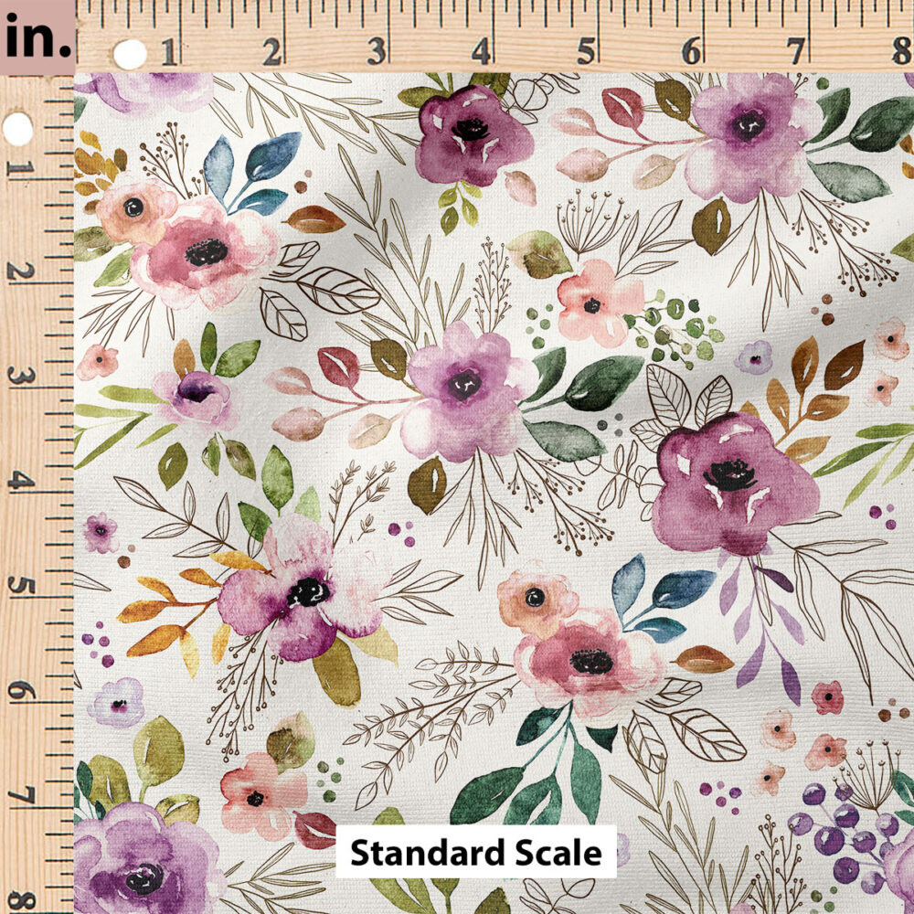 Ruler Scale for Boho Floral (Cream) by Cate and Rainn