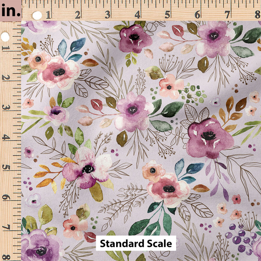 Ruler Scale for Boho Floral (Lilac) by Cate and Rainn