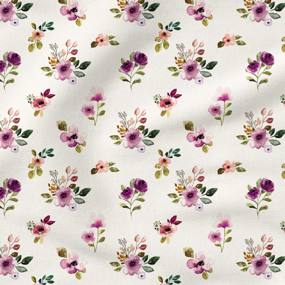 Boho Flowers (Cream) | Botanical Fabric Design | Cate and Rainn