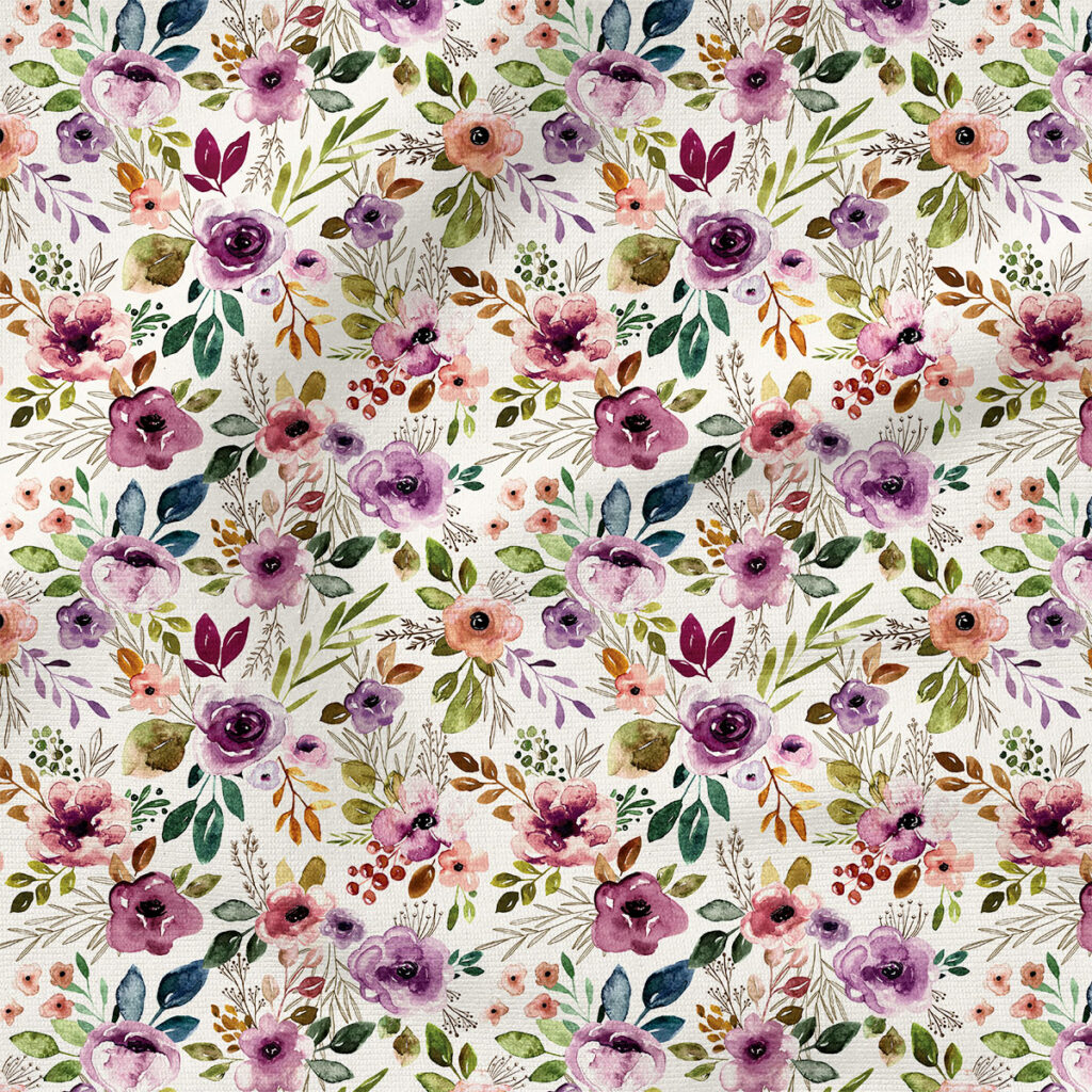 Floral (Cream) | Botanical Fabric Design | Cate and Rainn