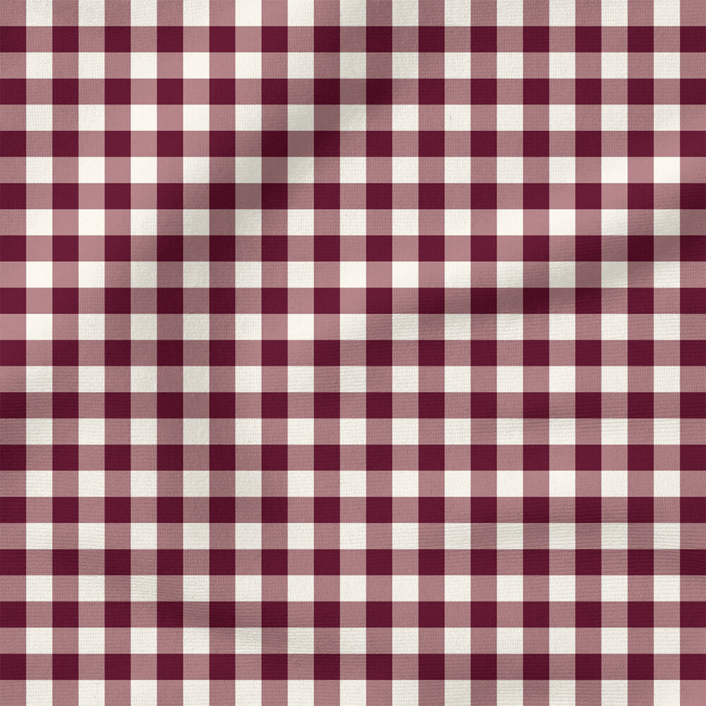 Gingham (Red) | Stripes and Shapes Fabric Design | Cate and Rainn