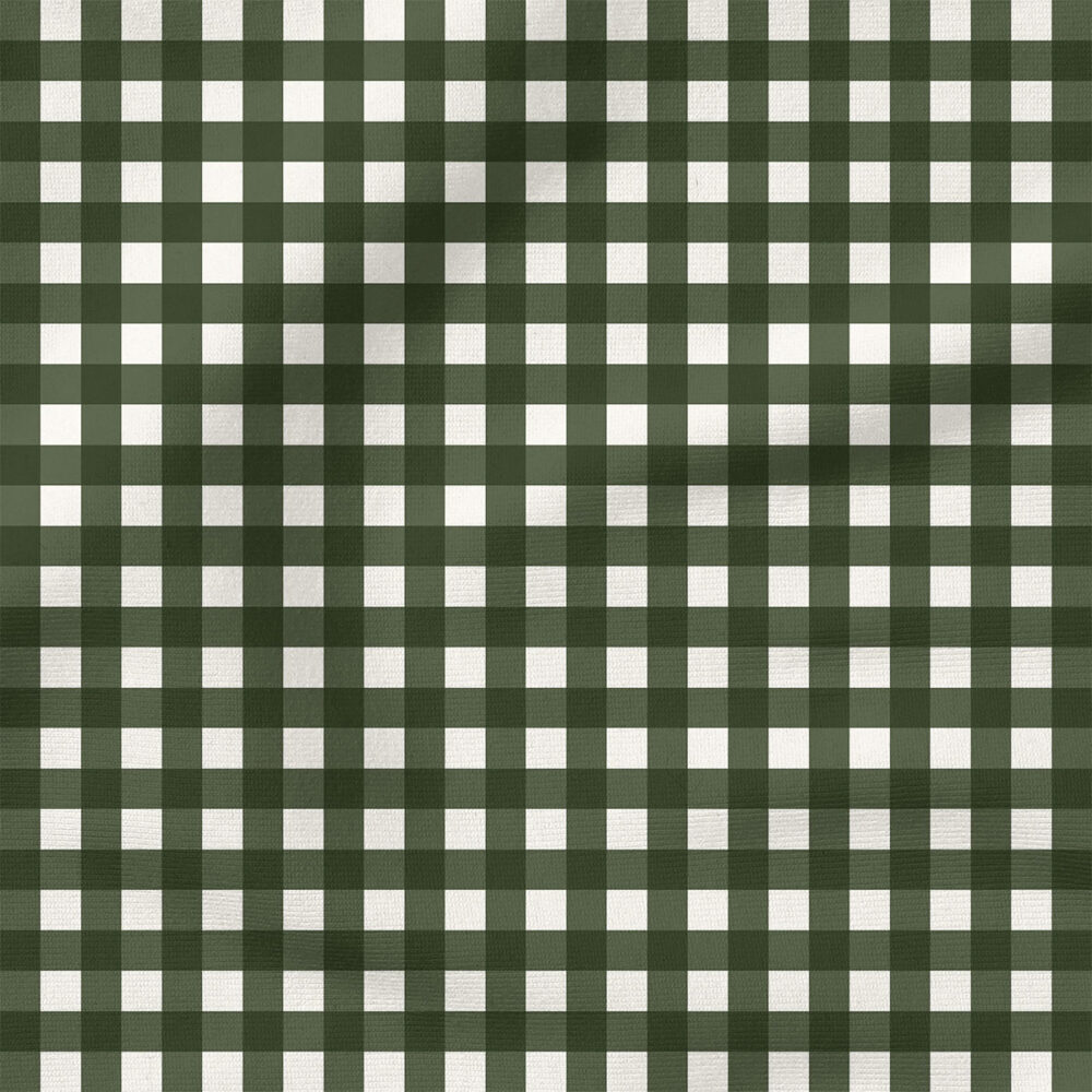 Textured Gingham (Green) | Stripes and Shapes Fabric Design | Cate and Rainn