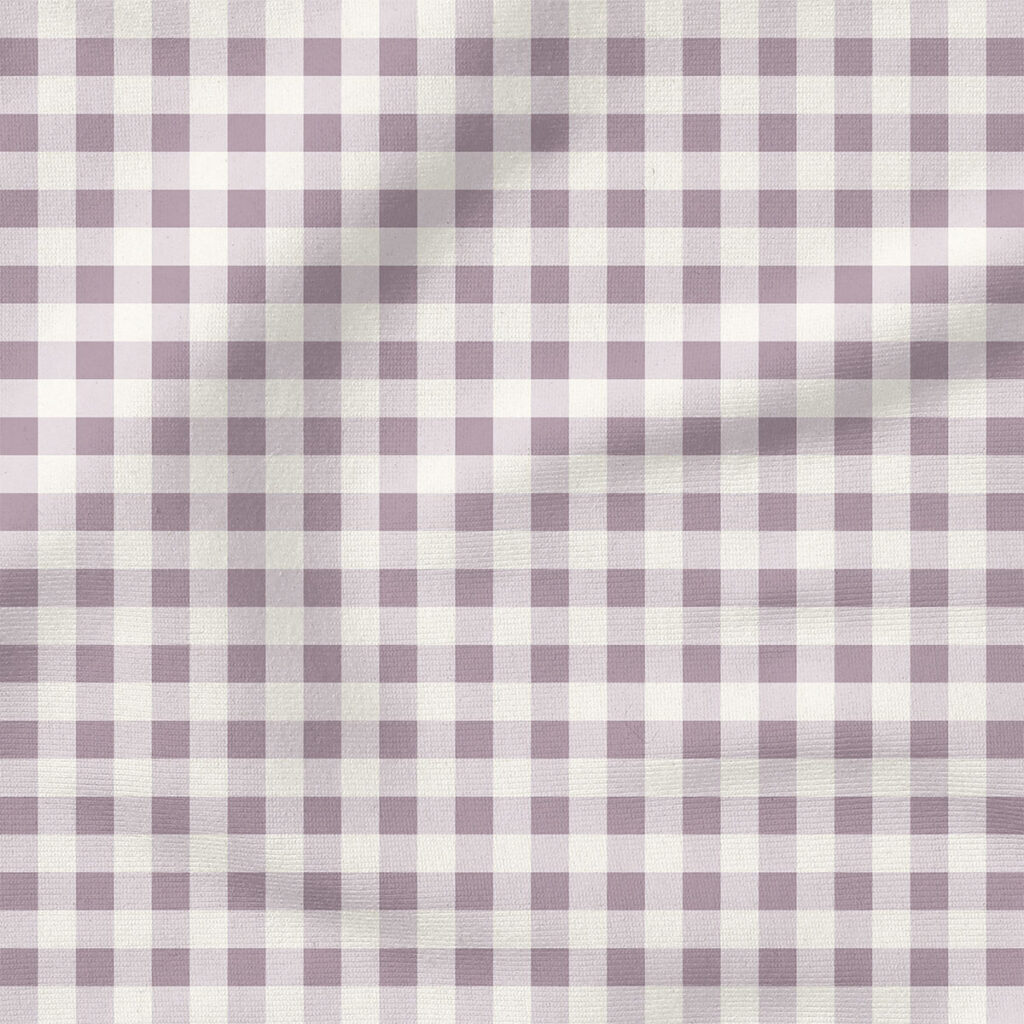 Textured Gingham (Lilac) | Stripes and Shapes Fabric Design | Cate and Rainn