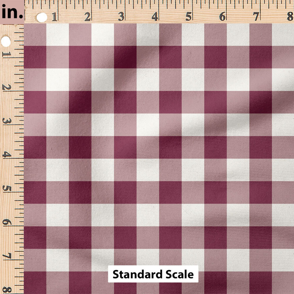 Ruler Scale for Textured Gingham (Red) by Cate and Rainn