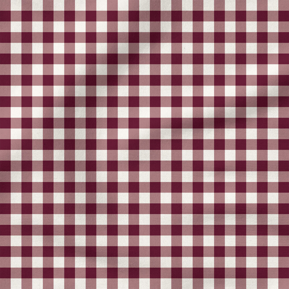 Textured Gingham (Red) | Stripes and Shapes Fabric Design | Cate and Rainn