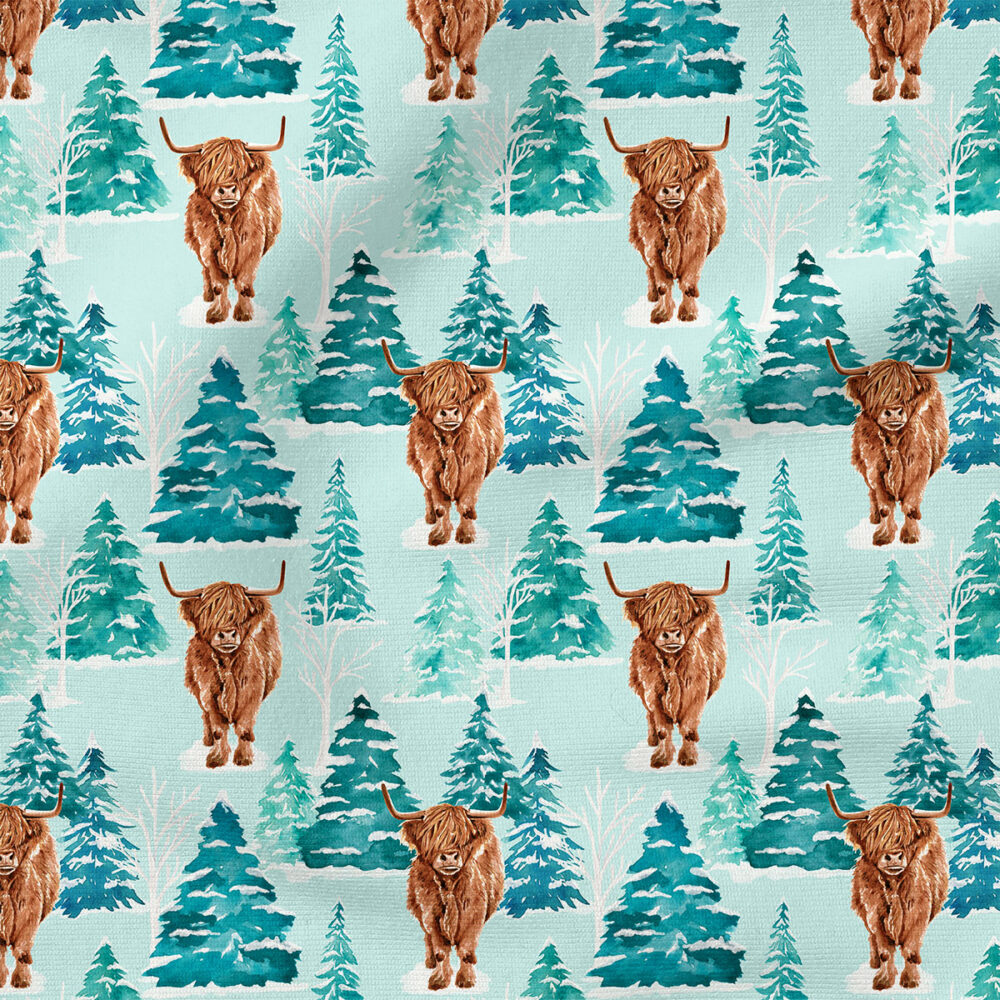 Highland Cow (Blue) | Holiday