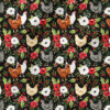 Chicken Floral (Black) | Holiday