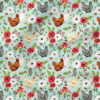 Chicken Floral (Blue) | Holiday