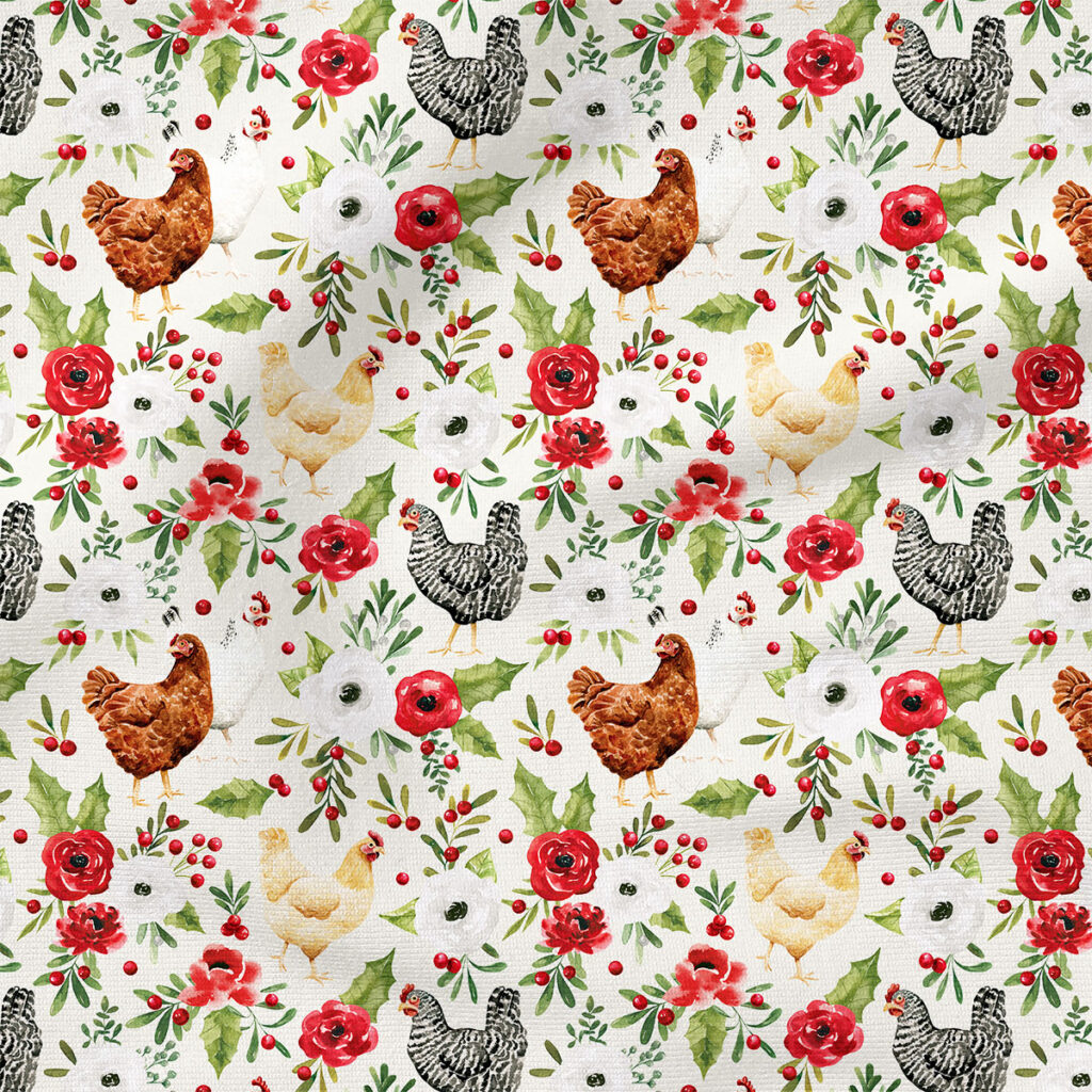 Chicken Floral (Cream) | Holiday