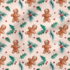 Gingerbread (Pink) | Holiday Fabric Design | Cate and Rainn