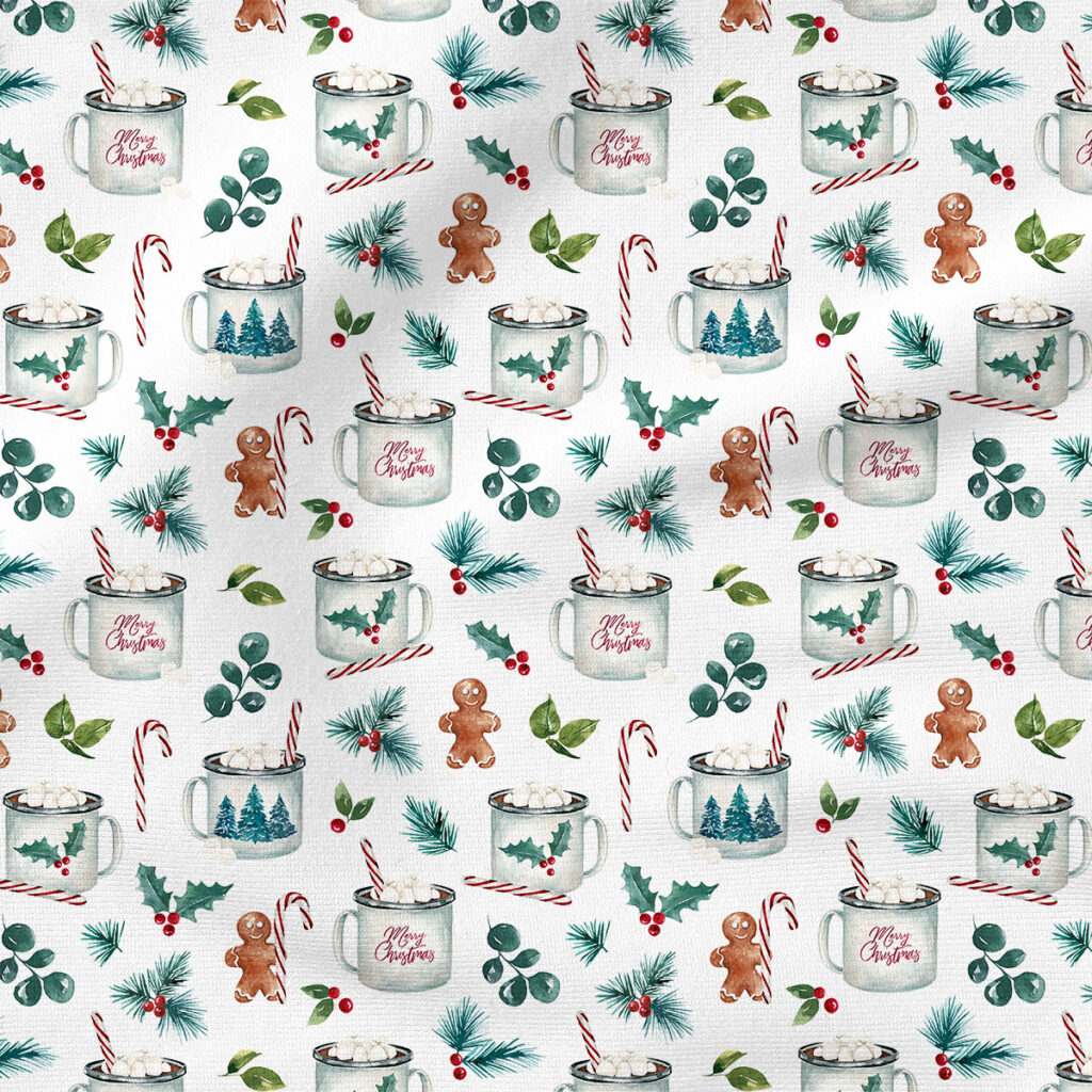 Hot Cocoa | Holiday Fabric Design | Cate and Rainn