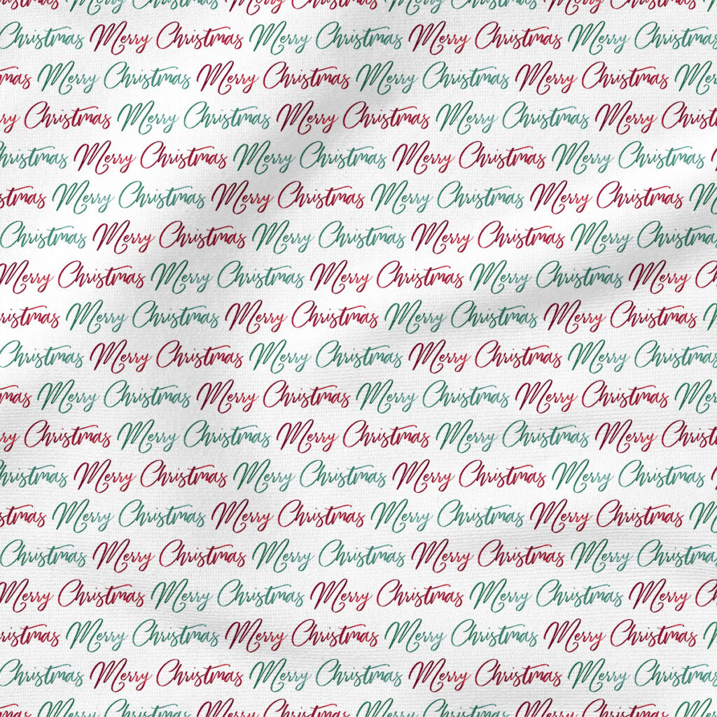 Merry Christmas | Holiday Fabric Design | Cate and Rainn