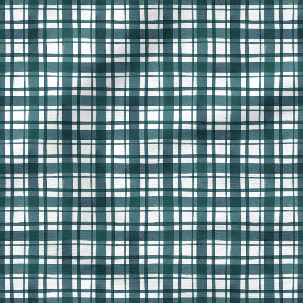 Plaid (Blue) | Holiday Fabric Design | Cate and Rainn