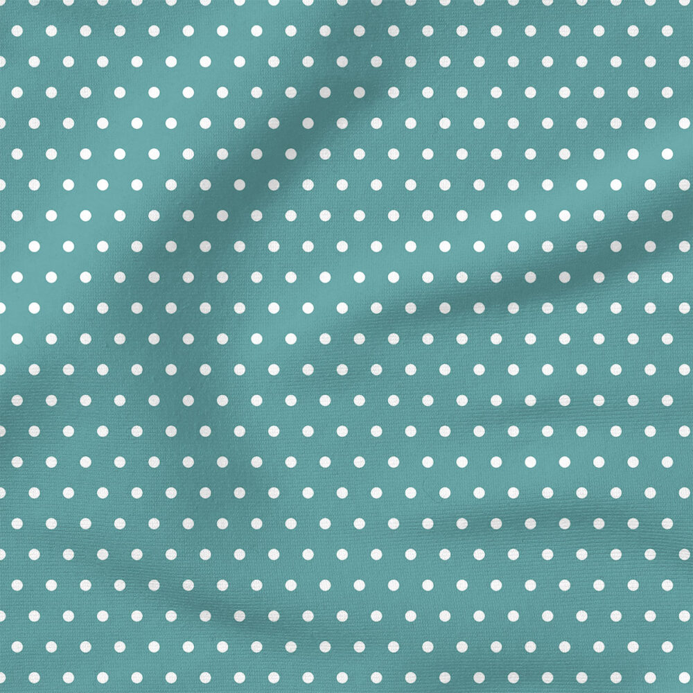 Polka Dot (Aqua) | Holiday Fabric Design | Cate and Rainn