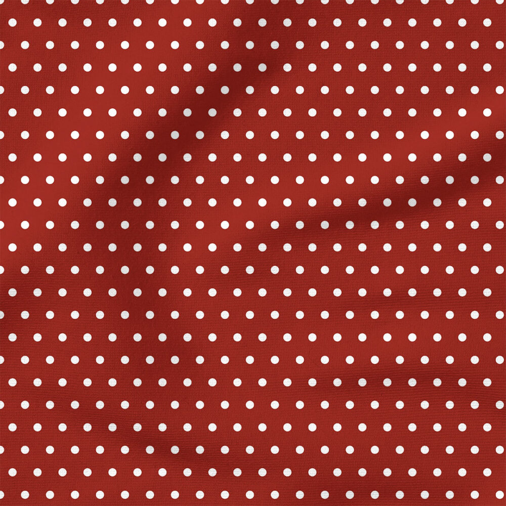 Polka Dot (Red) | Holiday Fabric Design | Cate and Rainn