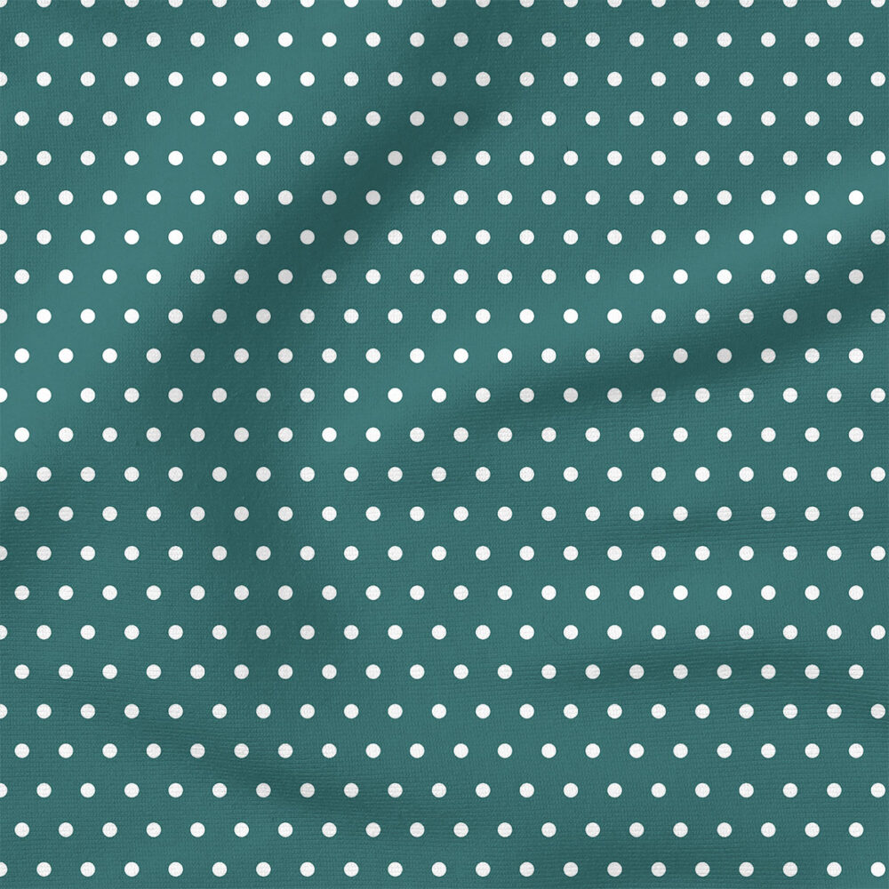 Polka Dot (Teal) | Holiday Fabric Design | Cate and Rainn