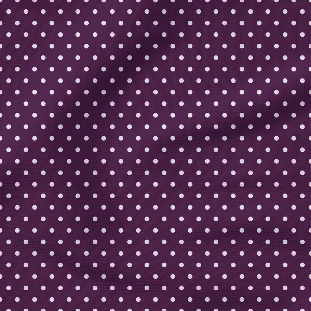 Polka Dots (Dark Purple) | Holiday Fabric Design | Cate and Rainn