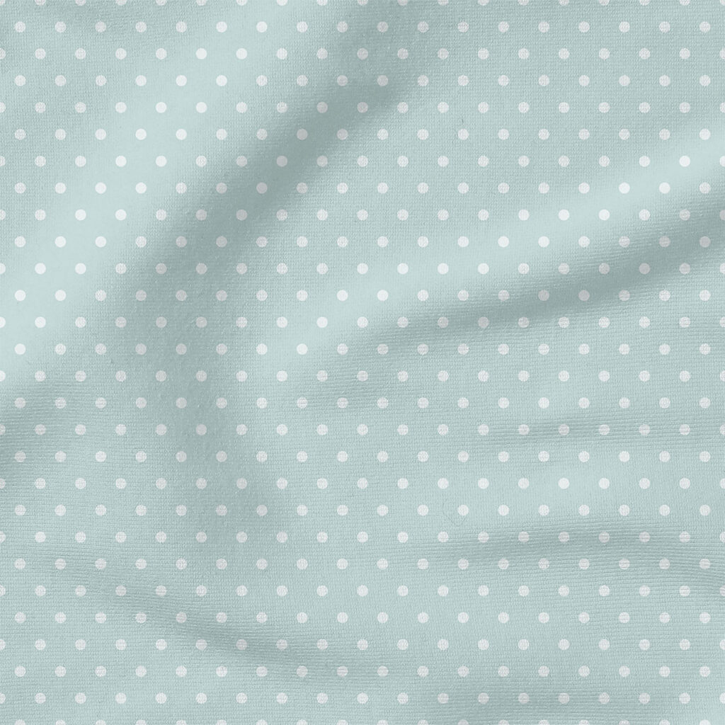 Polka Dots (Winter Blue) | Holiday Fabric Design | Cate and Rainn