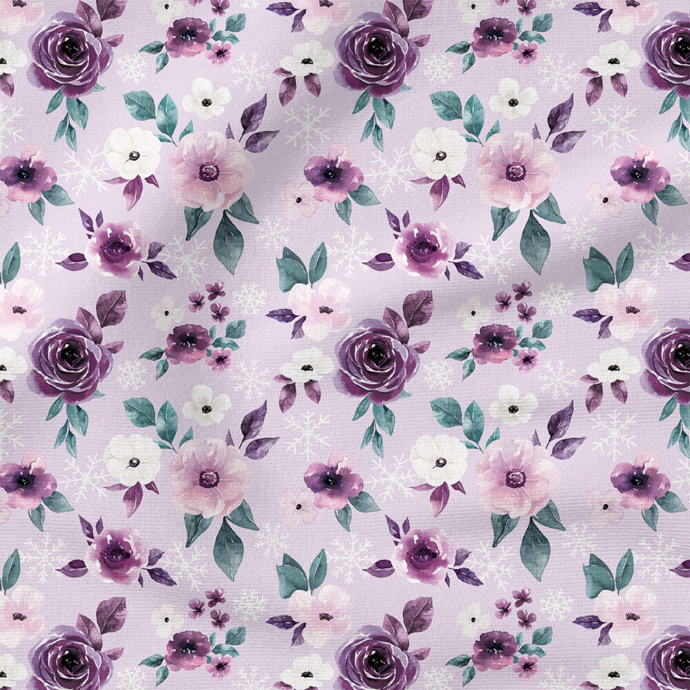 Snowflake Floral (Light Purple) | Holiday