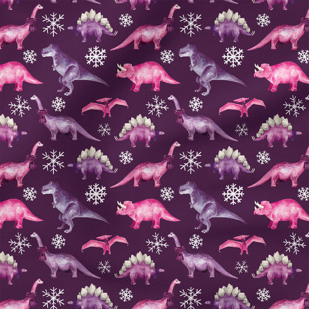 Christmas Dinos (Dark Purple) | Winter