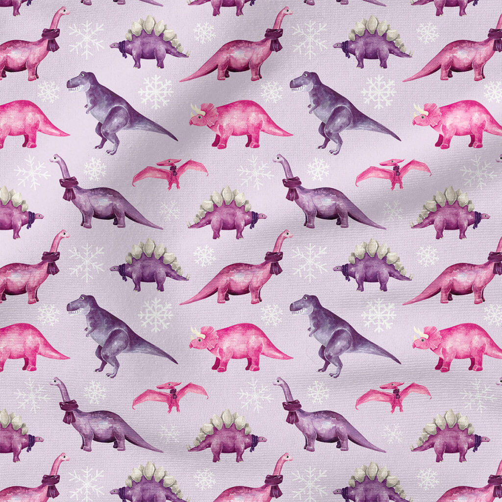 Christmas Dinos (Light Purple) | Winter