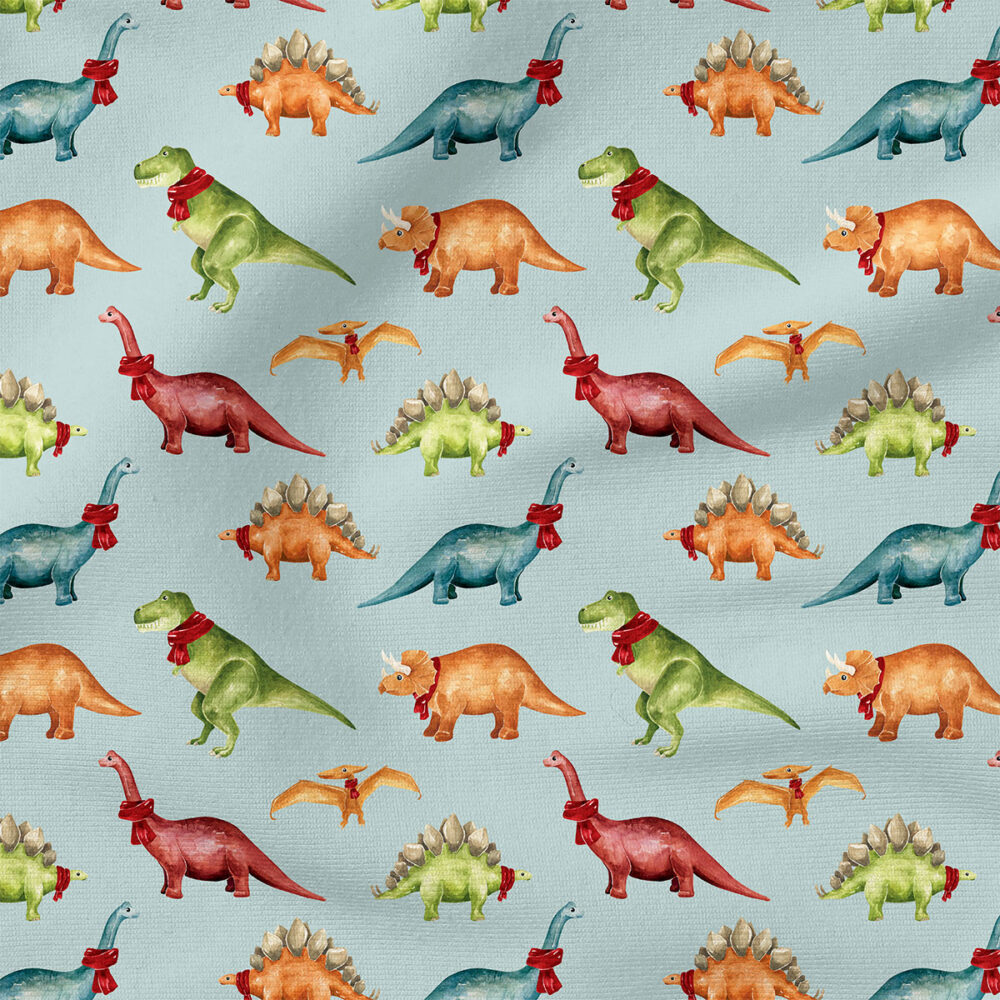 Christmas Winter Dinos (Light Blue Multicolor) | Winter