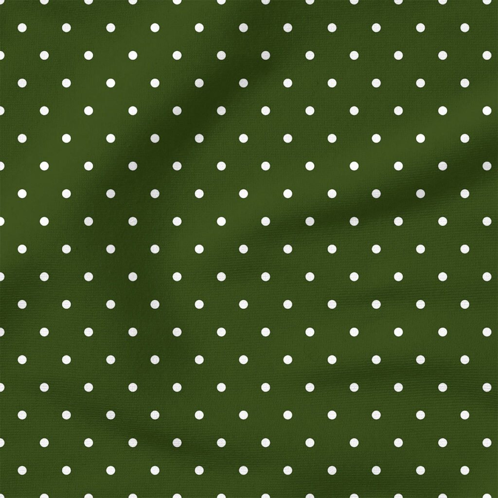 Polka Dots (Green) | Stripes and Shapes Fabric Design | Cate and Rainn