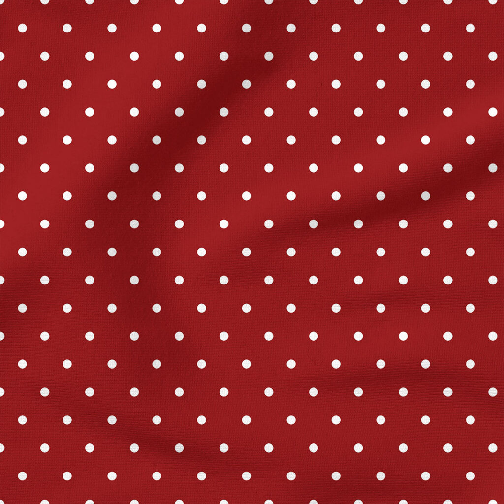 Polka Dots (Red) | Stripes and Shapes Fabric Design | Cate and Rainn