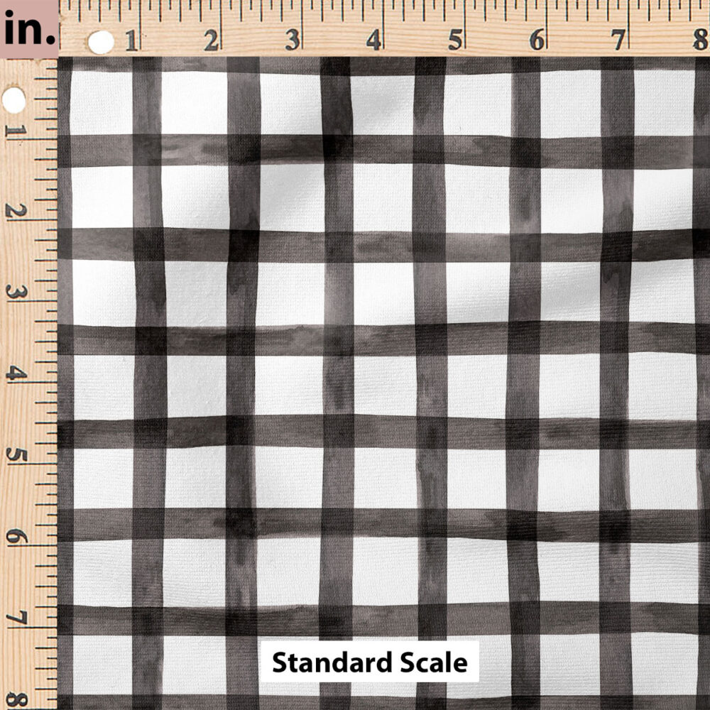 Ruler Scale for Watercolor Plaid (Black) by Cate and Rainn