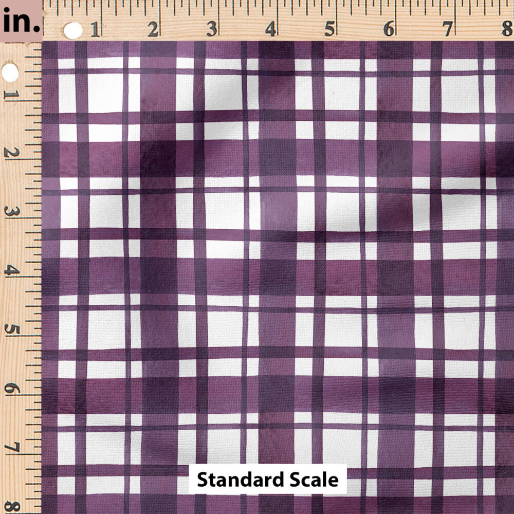 Ruler Scale for Watercolor Plaid (Purple) by Cate and Rainn