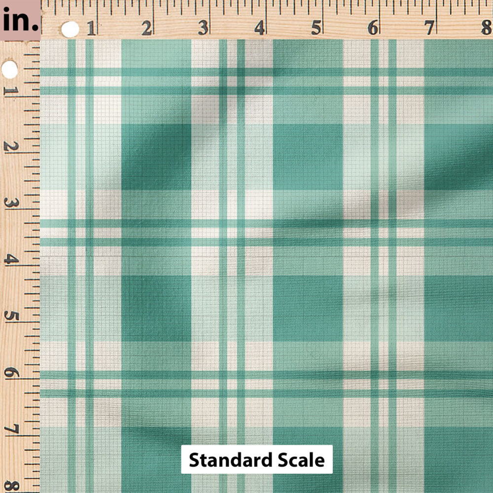 Ruler Scale for Plaid (Teal) by Cate and Rainn